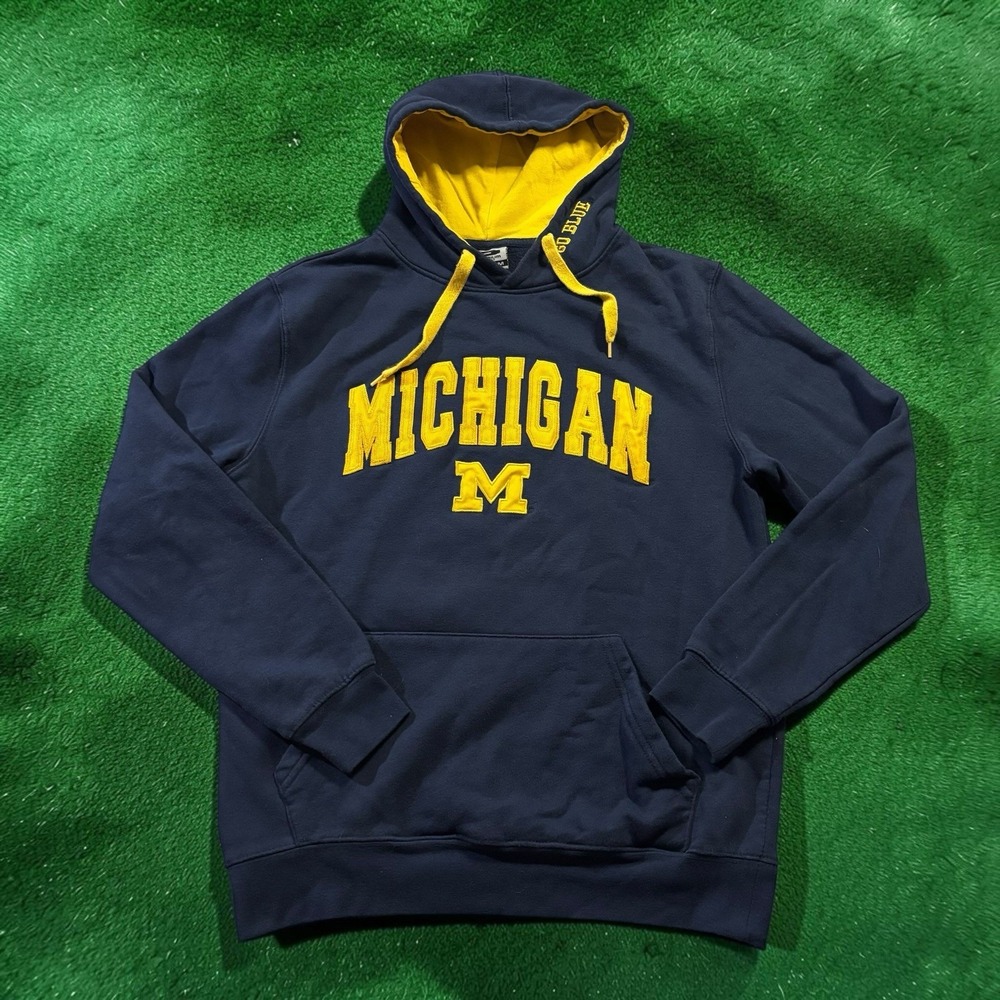 Michigan Wolverines Hoodie Men's Medium (Fits Small) Stadium Athletics Navy